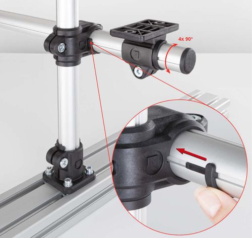 Соединитель поперечной трубы RK Light ClampselbowroundT