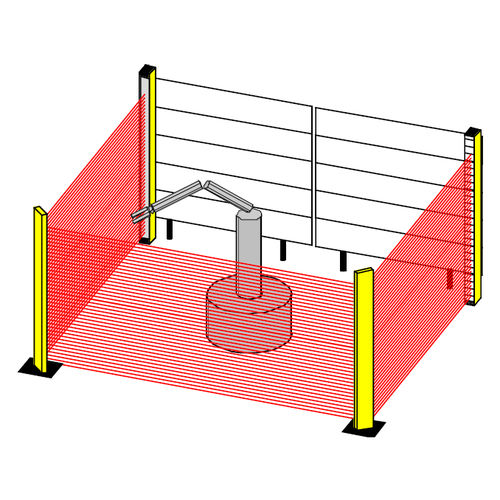 Световая завеса безопасности типа 4 ULVT, многолучевая, сквозная, IP65