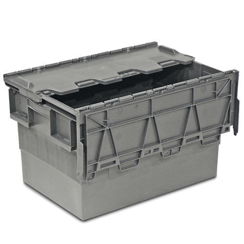 PP crate 101-6437-1D-0.7710.1228with handlesinterlockingwith solid sides