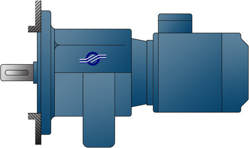 Worm gear reducer MR2B-Licoaxialfor cranevertical