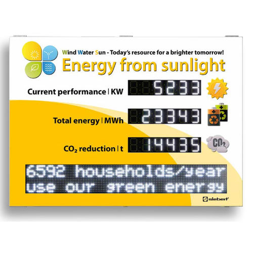 Solar-powered display XC490 seriesLEDalphanumericnumeric