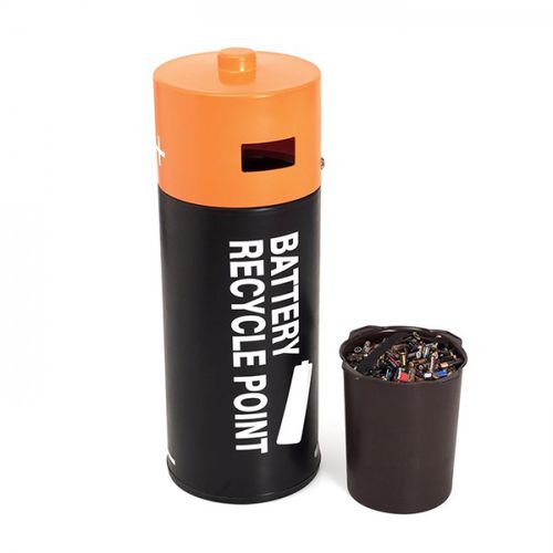 Plastic waste bin R1168for recyclingwith lid