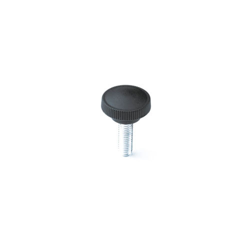 Knurled knob ZP seriesroundtechnopolymerwith stud