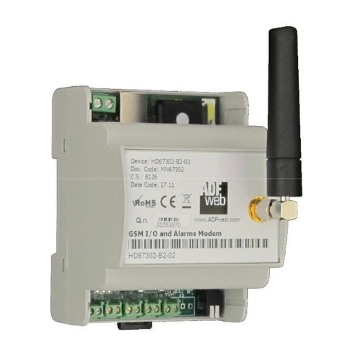 GSM модем HD67302-B2-11сигнализацияDIN-рейкас цифровым входом/выходом
