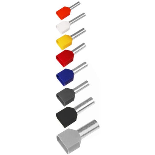 Insulated solderless terminal A0,5-6ETW2coppertin