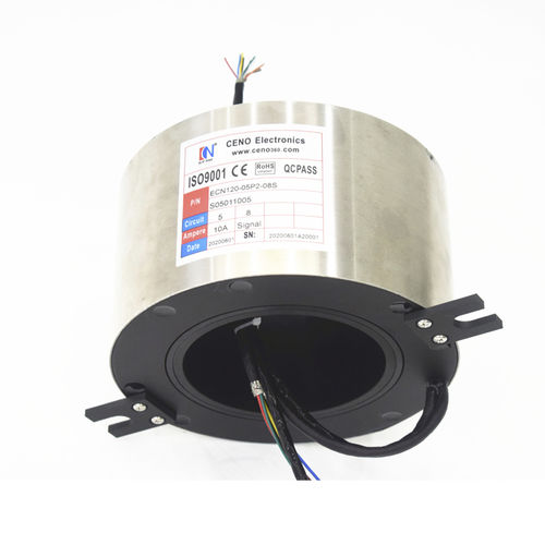 Through-bore slip ring ECN120-05P2-08Sfor rotary tablesfor wind turbineinox