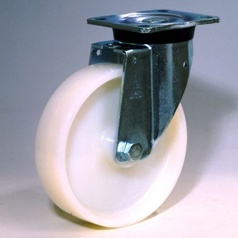 Swivel caster POLINYL + P60base platewith ball bearingmonobloc