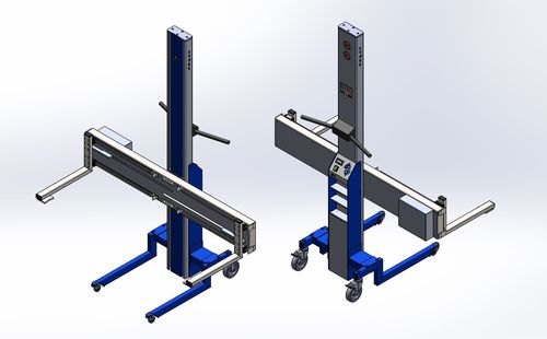 Battery-powered lifting device EVO80 - PIA053with gripping toolsmartmulti-product