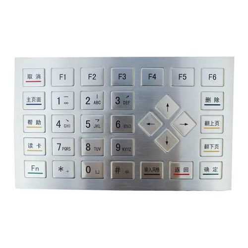 32-клавишная клавиатура MKA-33N-V01panel-mountinox