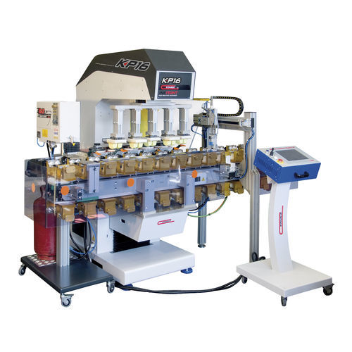 Pad printing machine with closed ink cup INKPRINT KP16 5C T.I.automaticfive-colorelectropneumatic