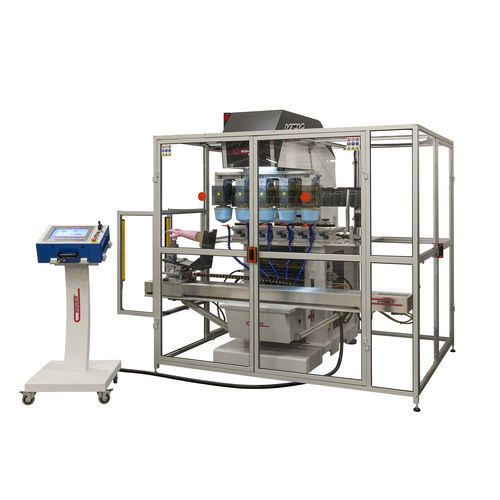 Pad printing machine with hermetic ink cup INKPRINT KE16 4Cautomaticfour-colorwith touchscreen
