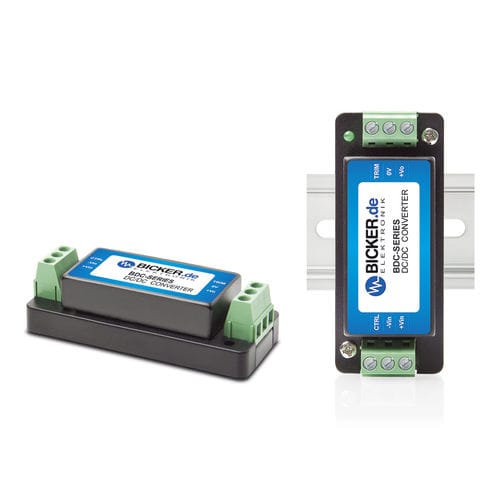 Закрытый DC/DC преобразователь BDCD-30VCDIN, инкапсулированный в рельсовый разъем, диапазон входного напряжения 4:1