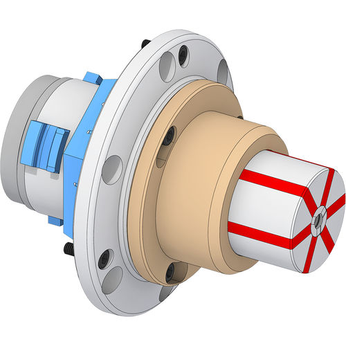 Workpiece clamping chuck with adapter MANDO Adapt T212precisionpull-back