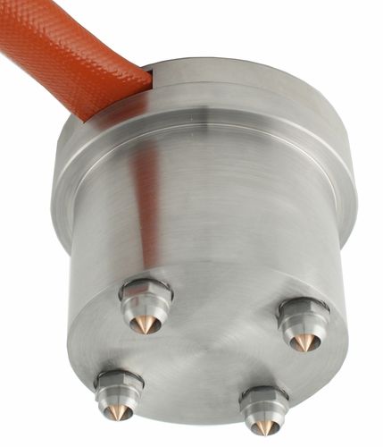 Hot runner nozzle multidrop
