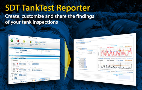 Программное обеспечение для составления отчетов SDT TankTest Reporter для течеискателей