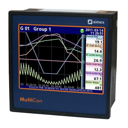 Регулятор температуры с ЖК-дисплеем MultiCon CMC-141с сенсорным графическим TFT-дисплеемPID