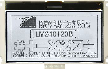 ЖК-дисплей LM240120BCW-3графическиймонохромныйпромышленный