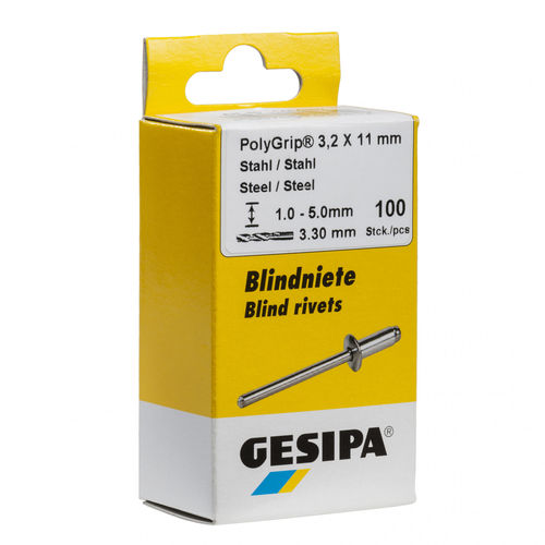 Blind rivet Mini-Packdome headaluminumstainless steel