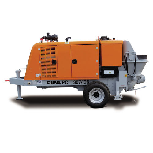 Trailer-mounted concrete pump SERIE_6for constructionelectric