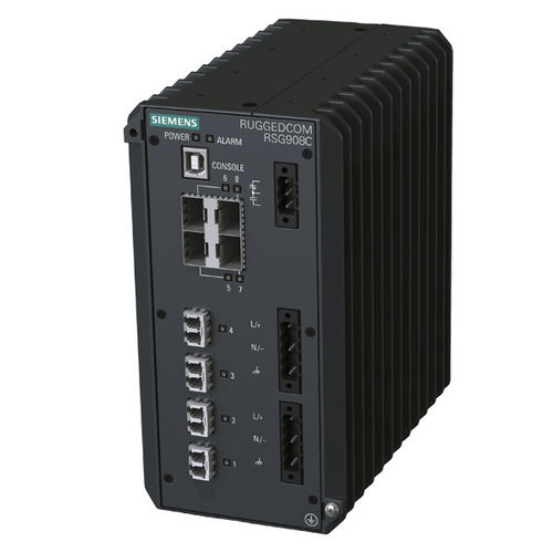 Managed ethernet switch RUGGEDCOM RSG908C8 portsgigabit Ethernetlayer 2