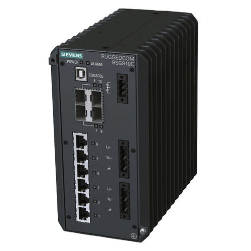 Managed ethernet switch RUGGEDCOM RSG910C10 portsgigabit Ethernetlayer 2