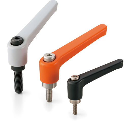 Steel clamping lever LEMwith plastic handleexternal thread