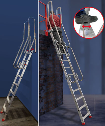 Aluminum ladder SAS series singlefor warehouse