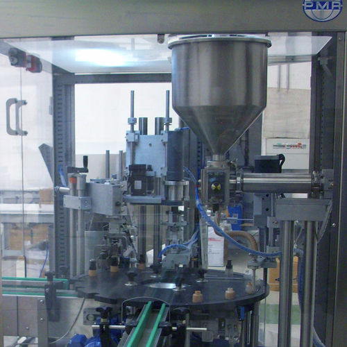 Monobloc filler and capper MFCvolumetricfor cosmetic productsautomatic