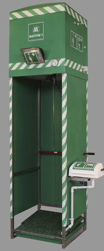 Mobile shower cubicle outdoor