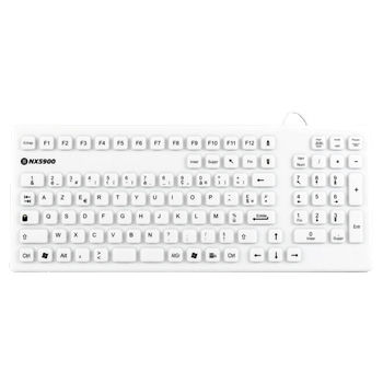 Клавиатура настольная CLAVIER ELASTOMERE IP 68 BLANCбез манипулятораэластомерводонепроницаемая
