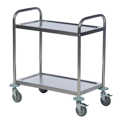 Transport cart AKM 60350stainless steel2 levelswith swivel casters