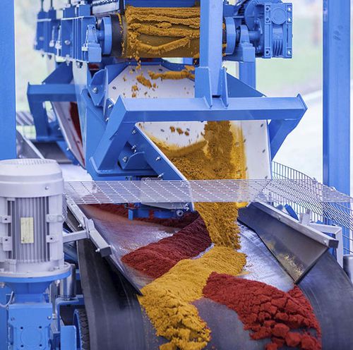 Распределительный бункер EURO COLORMIX для бетонас ленточным конвейером