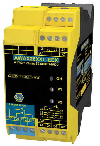 Реле безопасности AWAX26XXL EEX33 NOаварийная остановкаDIN-рейка