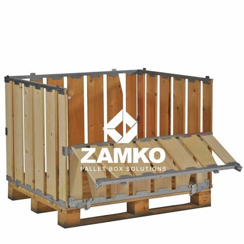 Wood pallet box MPB.b80.PFstoragefor small partsfoldable