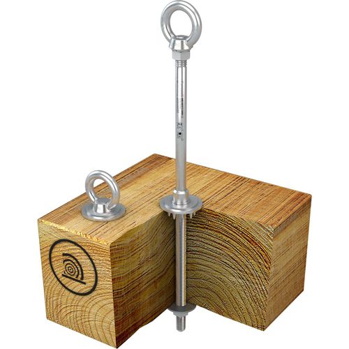 Stainless steel fall arrest anchor ABS-Lock III-HWfor wood