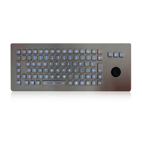 Panel-mount keyboard K-TEK-A361-DHP-FN-BL-DWPwith Fn keywith 3 mouse keys86-key