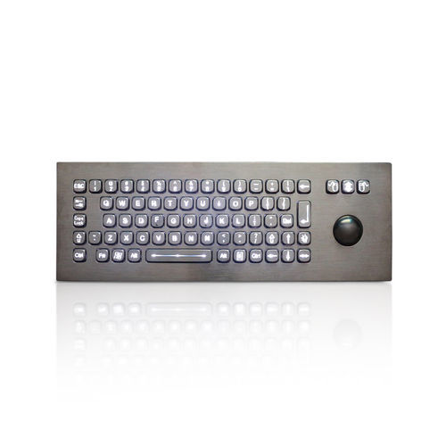 Panel-mount keyboard K-TEK-A361-OTB-BL-DWP71-keywith trackballoutdoor