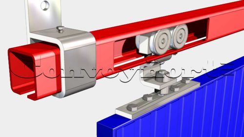 Раздвижная дверь серии 600металлическая с электроприводомпромышленная