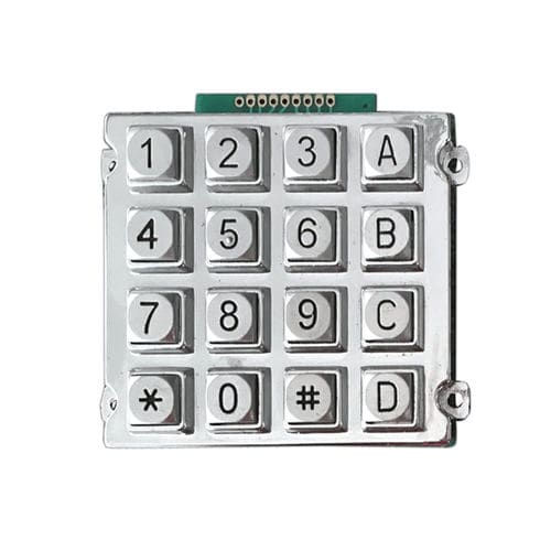 16-key keypad B512panel-mountmetalvandal-proof