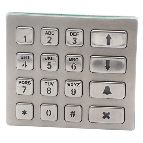 16-key keypad B801panel-mountinoxvandal-proof