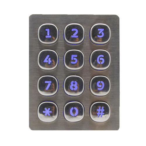 12-key keypad B803panel-mountmetalwaterproof