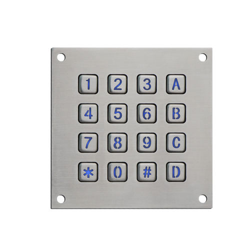 16-key keypad B860wall-mountedstainless steelwaterproof