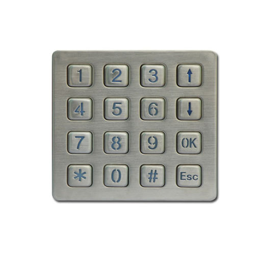 16-key keypad B881wall-mountedinoxweatherproof