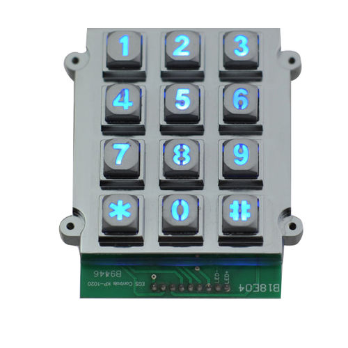 12-key keypad B661wall-mountedmetalwaterproof