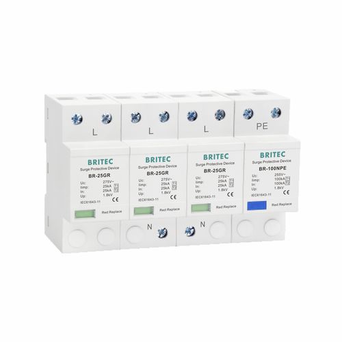 Type 1 surge arrester BR-25GR 3+1for electrical installationselectronic equipmentelectrical line
