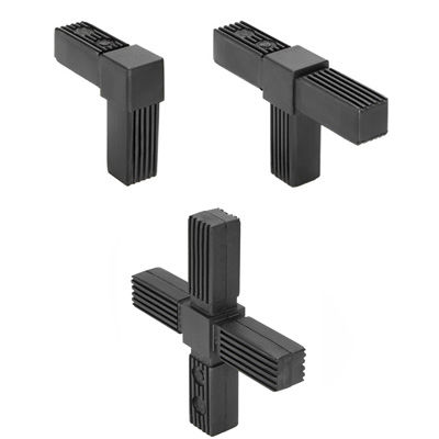 Square tube connector STCpolyamidesteelstainless steel