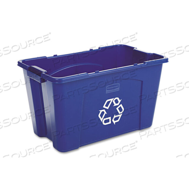 OEM#: FG571873BLUESTACKING RECYCLE BIN, 18 GAL, POLYETHYLENE, BLUE by Rubbermaid Medical Division
