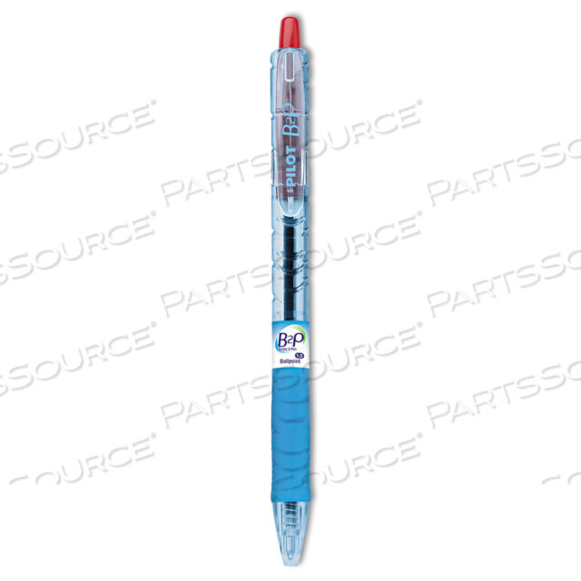 OEM#: 32802B2P BOTTLE-2-PEN RECYCLED BALLPOINT PEN, RETRACTABLE, MEDIUM 1 MM, RED INK, TRANSLUCENT BLUE BARREL, DOZEN by Pilot