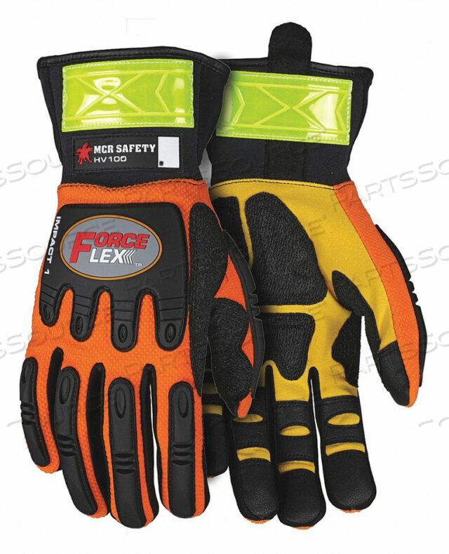 MECHANICS GLOVES ORANGE/GRAY/BLK 3XL PR