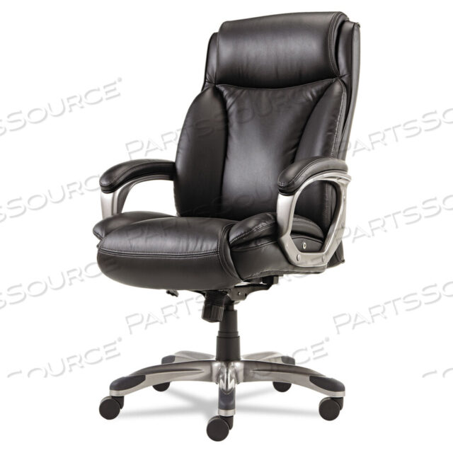 OEM#: ALEVN4119ALERA VEON SERIES EXECUTIVE HIGH-BACK BONDED LEATHER CHAIR, SUPPORTS UP TO 275 LB, BLACK SEAT/BACK, GRAPHITE BASE by Alera